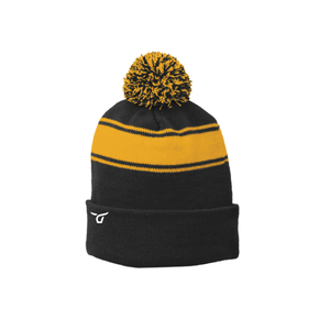 Sport-Tek® Stripe Pom Pom Beanie
