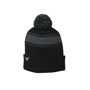 Sport-Tek® Stripe Pom Pom Beanie