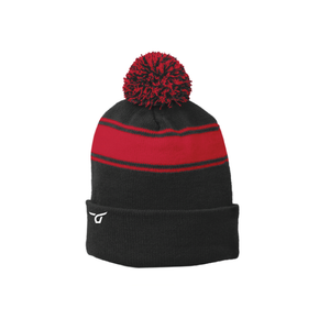 Sport-Tek® Stripe Pom Pom Beanie