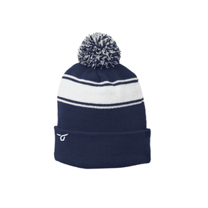 Sport-Tek® Stripe Pom Pom Beanie