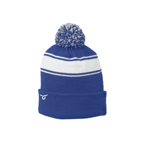 Sport-Tek® Stripe Pom Pom Beanie